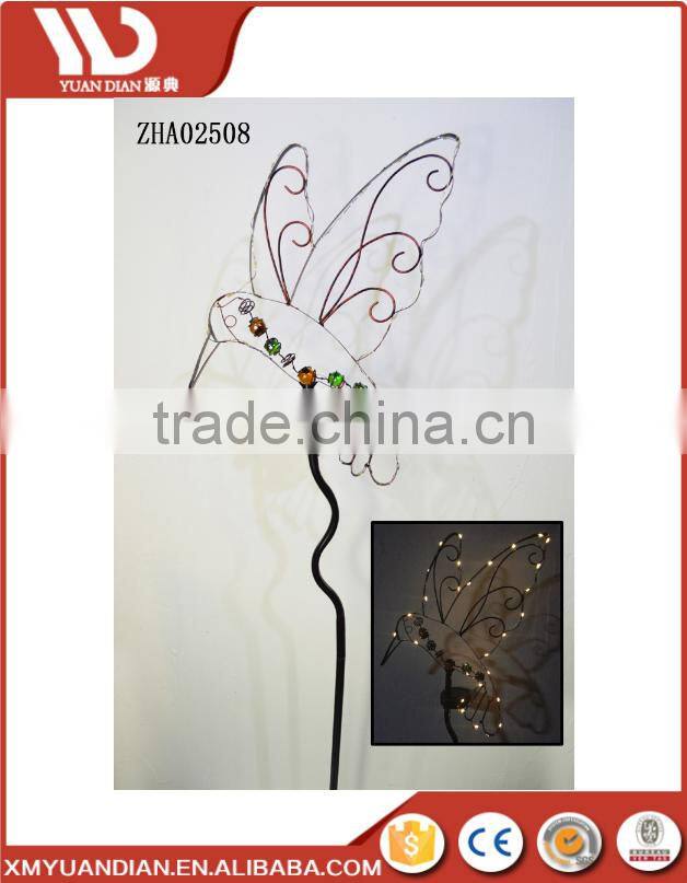 Pretty Solar Hummingbird Ground Stake Solar Post Light Solar Path Light
