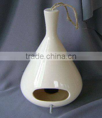 ceramic bird house