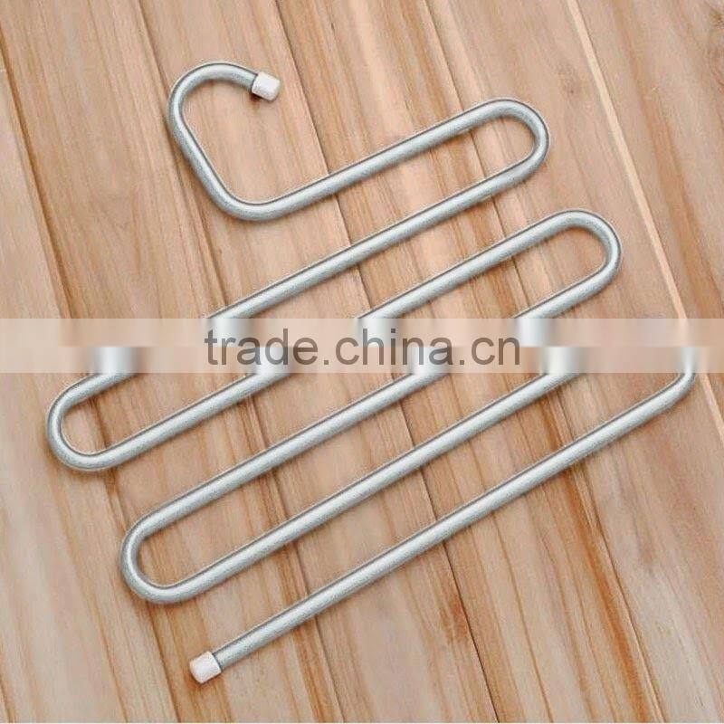 High quality 5 Tiers s-shaped Multi Trousers Towels Hangers Wardrobe Metal Racks