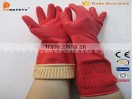Yellow Latex Household Chemical Resistance Gloves
