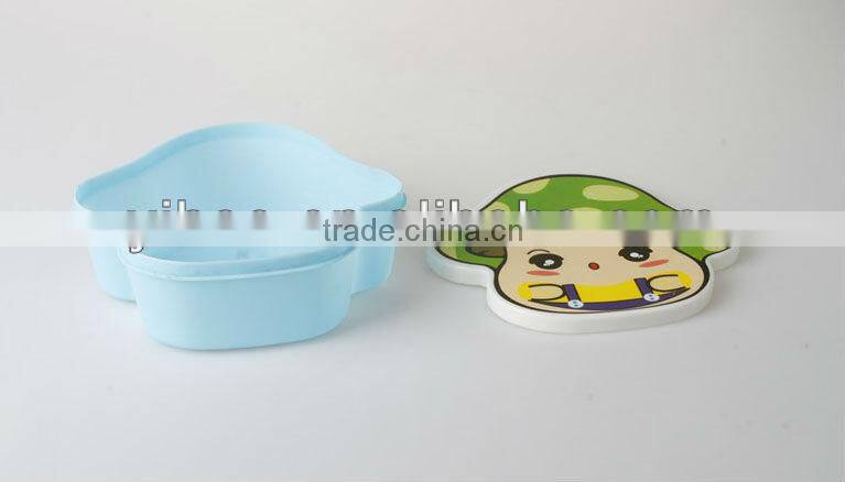 Mushroom Shape SGS Cute Design Plastic Lunch Box For Kids