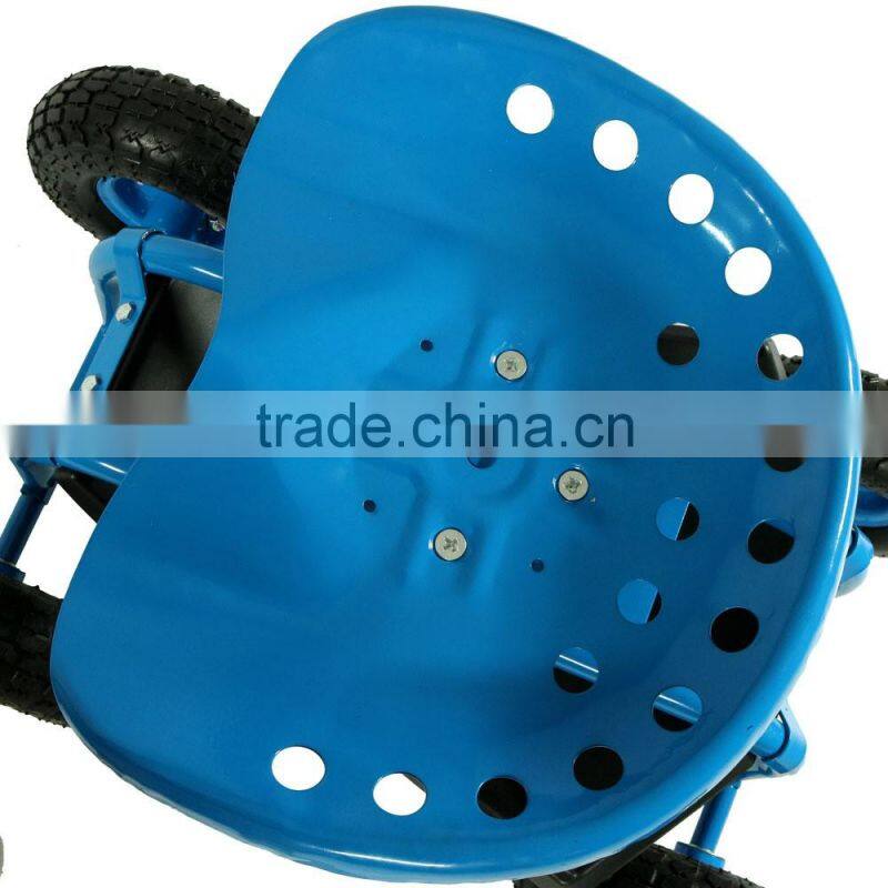 GS-01 Rolling Work Seat With Tool Tray Garden Cart