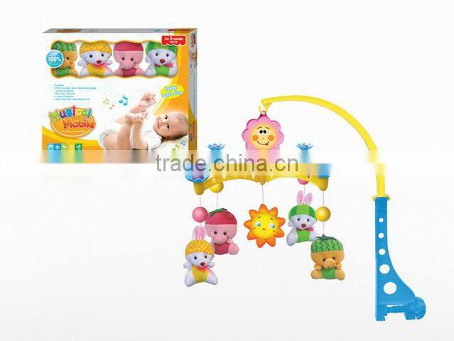 Colourful Attractive Musical Mobile Handing Plush Toy Baby Crib Bell