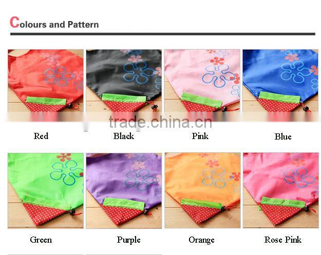 Reusable Polyester Foldable Shopping Bag with Sunflower Logo