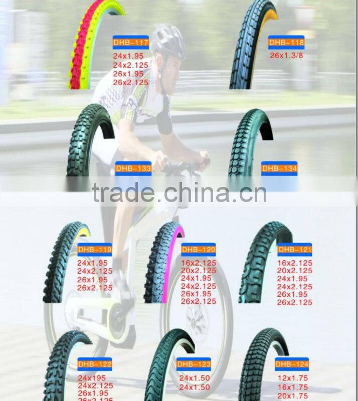 wear resisting natural rubber bicycle tyre 18*2.125
