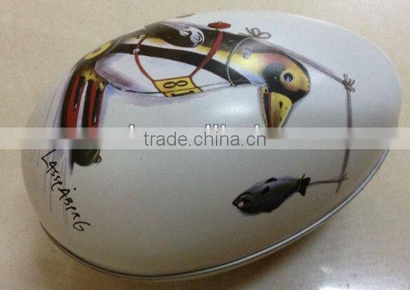 Tin Candy Box In Egg Shape