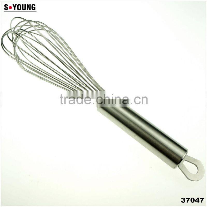 37047 10 wires stainless steel Whisk with stainless steel handle