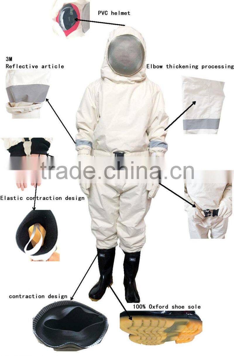 2014 new product White insect protection microporous bee protection clothing