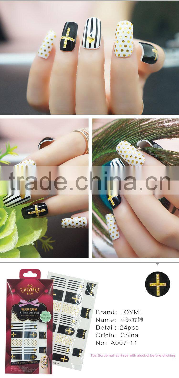 High quality diamond gel nail wrap stickers/Lucky Godness