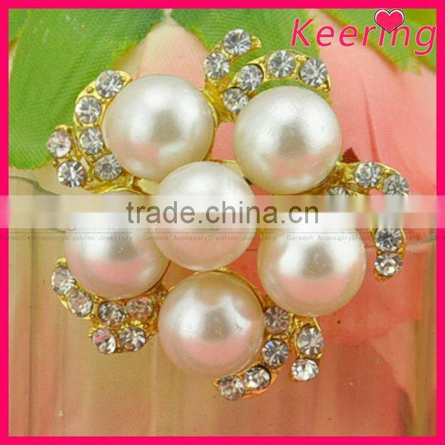 rhinestone crystal cheap wholesale pearl brooch for wedding invitations WBR-1347