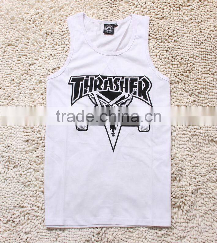 New design cotton t shirt without sleeves