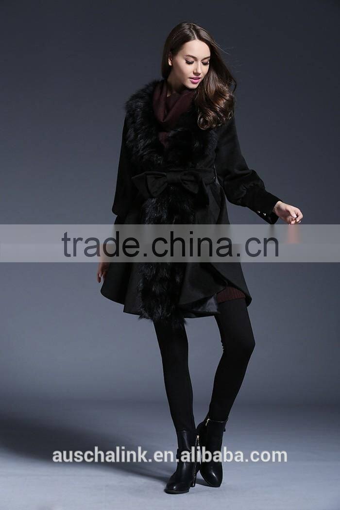 hot sell trendy lady custom made sexy fur coat made in china