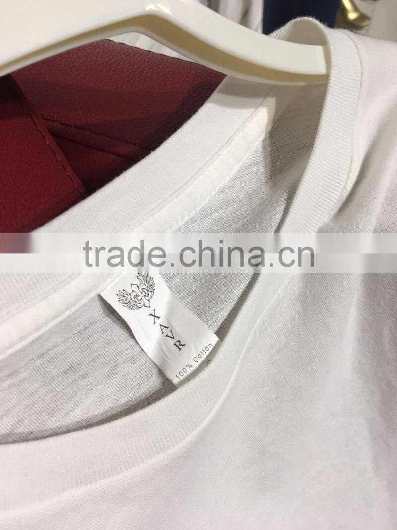 GZY with customized logo white t shirt wholesale for men low price