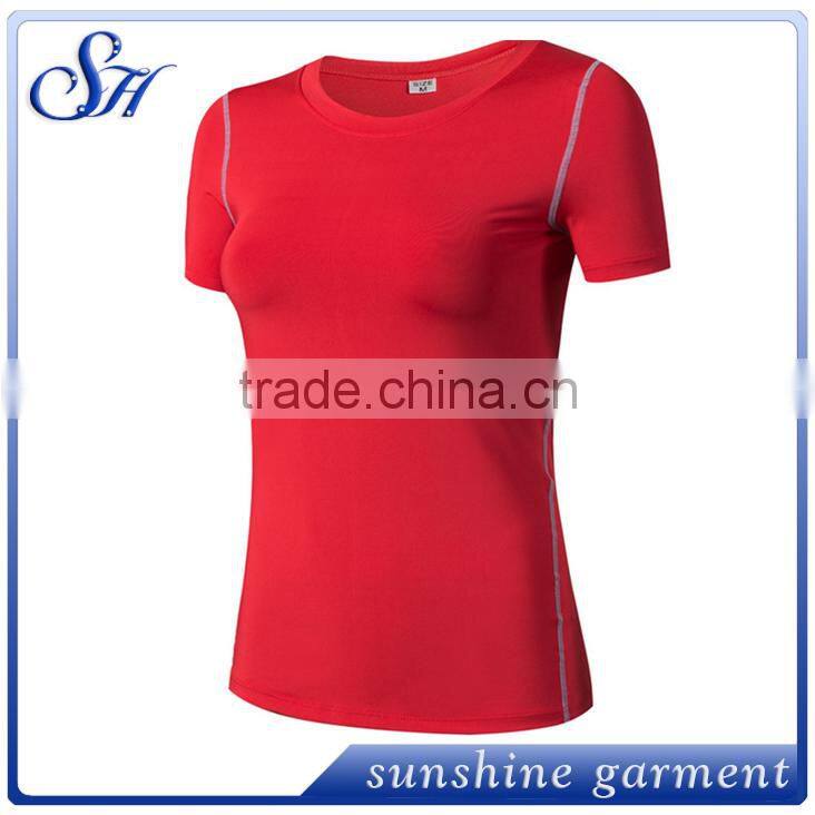 Summer Short sleeve T-shirt women's plain o neck t-shirts