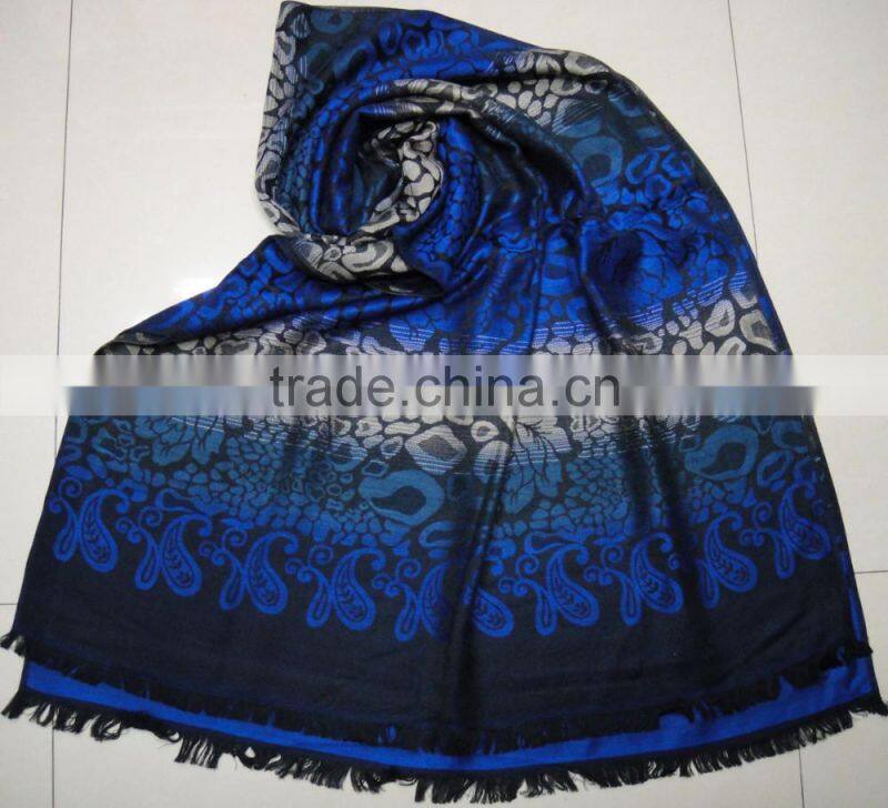 Fashion new latest jacquard paisley floral designer scarf for woman