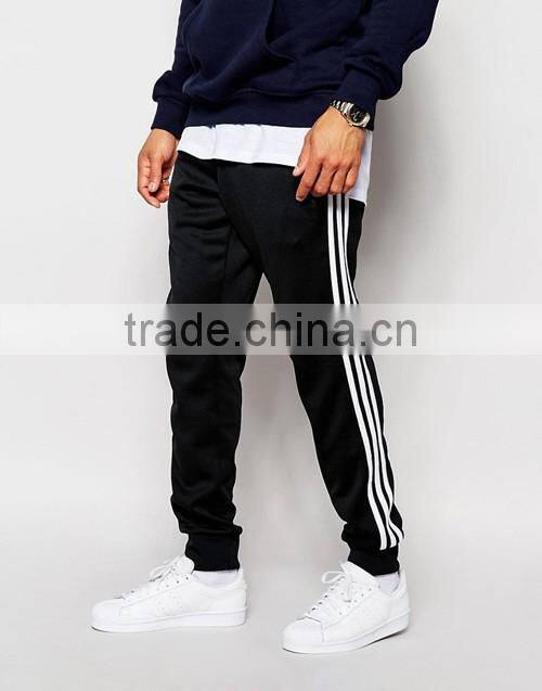 2016 men high quality black sports track pants custom