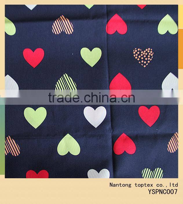 the heart mark printed cotton fabric for ladies shirt