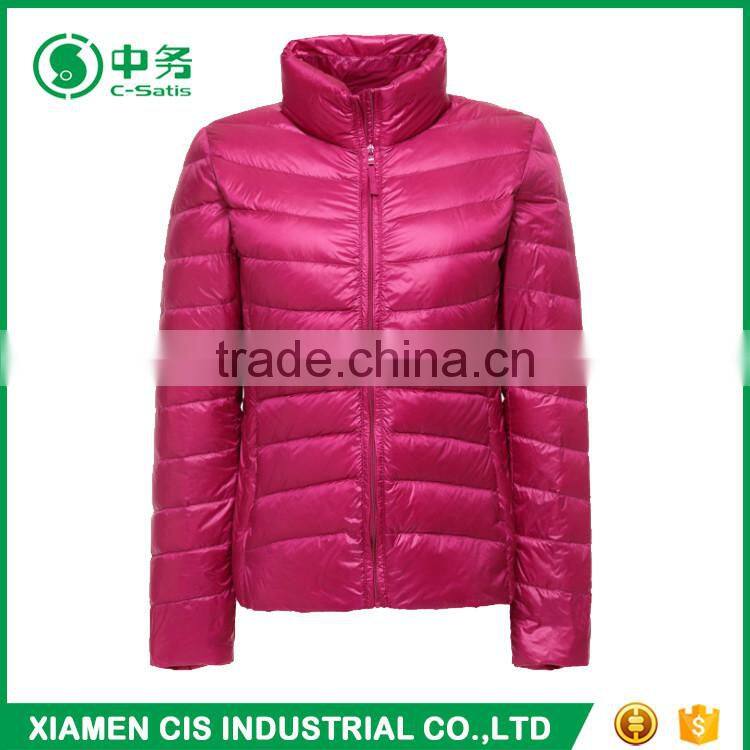Hot Selling Ultra Thin Foldable Women Down Jacket for the Winter