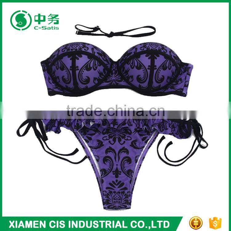 2017 Latest Design Hot Sexy Swimwear Women Printed Bikini