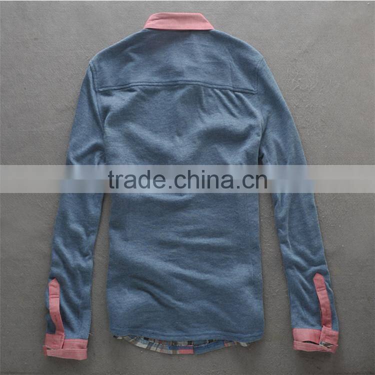 2017 new china supplier double collar shirt for men