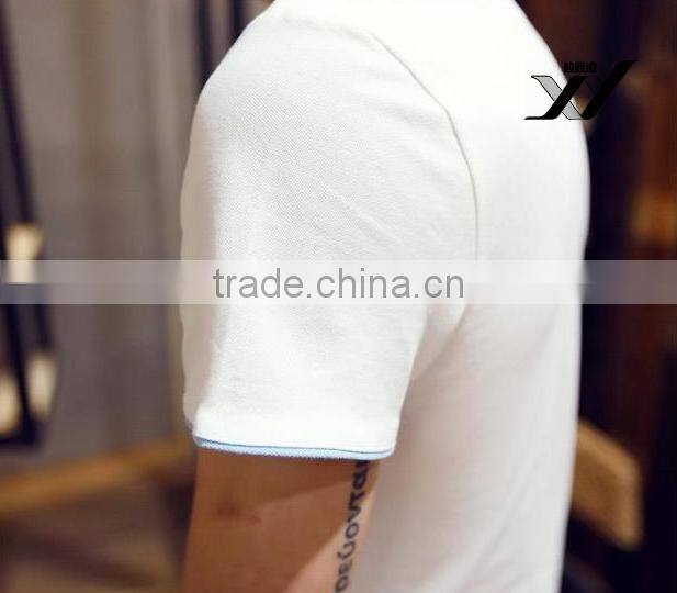 Men Blank color polo short sleeve shirt