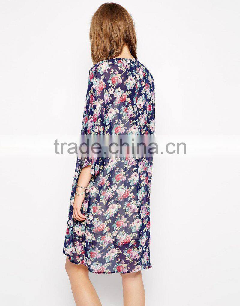 New Floral Print kimono robe