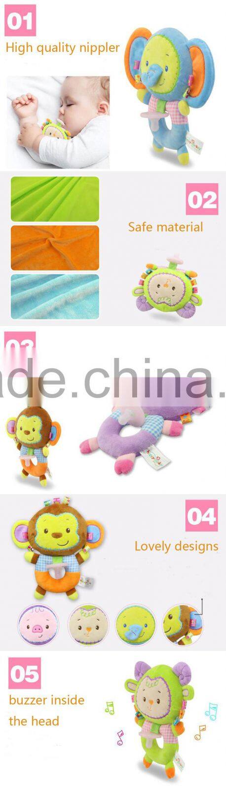 Lovely baby plush toys with pacifier