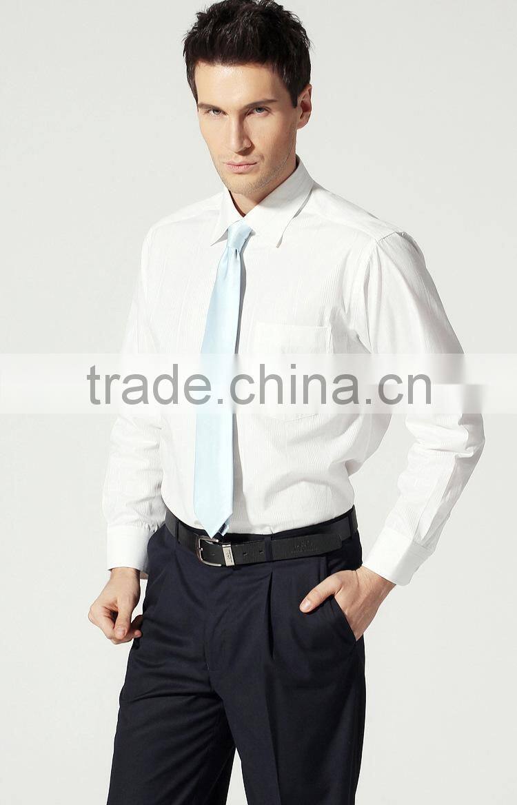 classic design mens dress shirt (White/Pink)