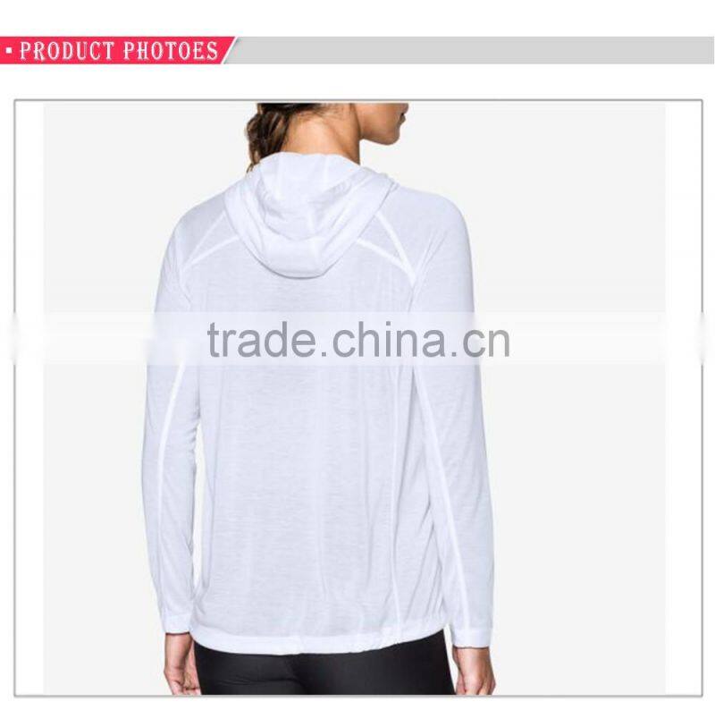 Custom raglan sleeves with hood polyester pullover women sweatshirt