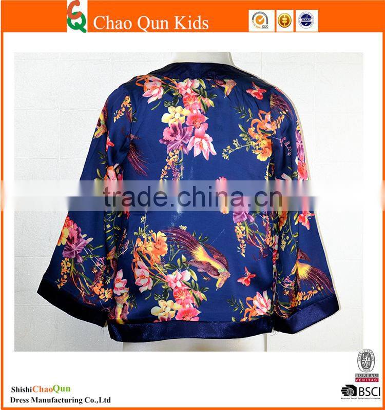 2017 ehinic sunscreen clothing girls flower cardigan design salwar kameez for children