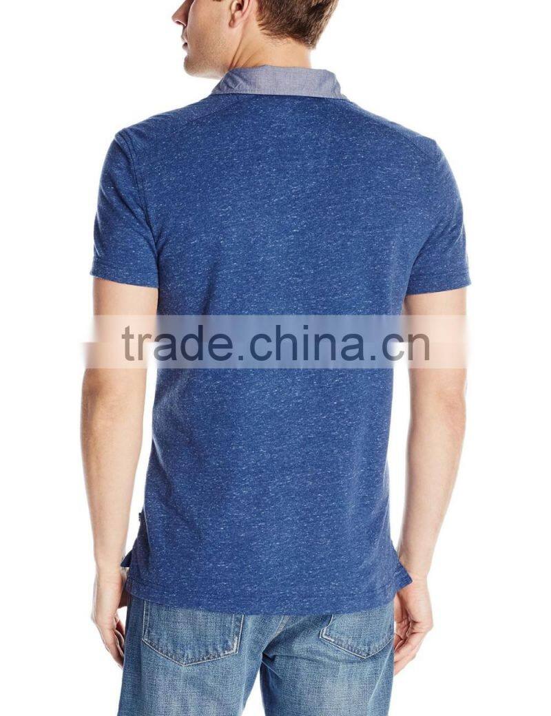 2016 cheap high quality hot sale oxford collar short sleeve contrast color mens polo shirts