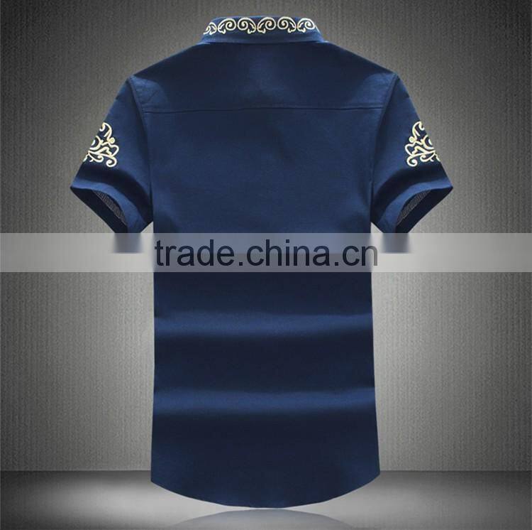 7Cultivate one's morality short sleeve shirt embroidered