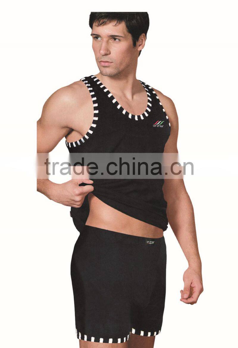 Newest style 100 cotton men tank top made in china