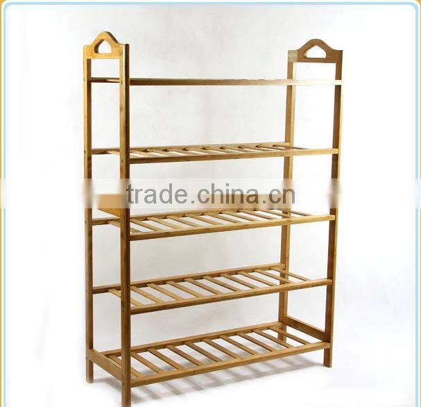 2015 cheap hot selling wooden bamboo shoe racks