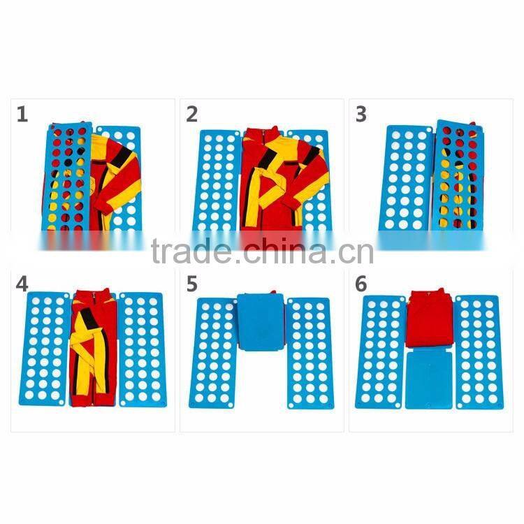 Clothes/T Shirt Folder Blue Plastic 5mm Thickness Shirt Folding Board Easy and Fast Laundry Folder