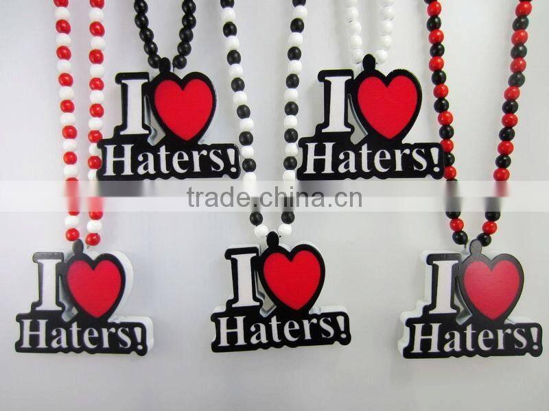 Wholesale Wood Acrylic Bead Necklace Hip pop Fashion Design