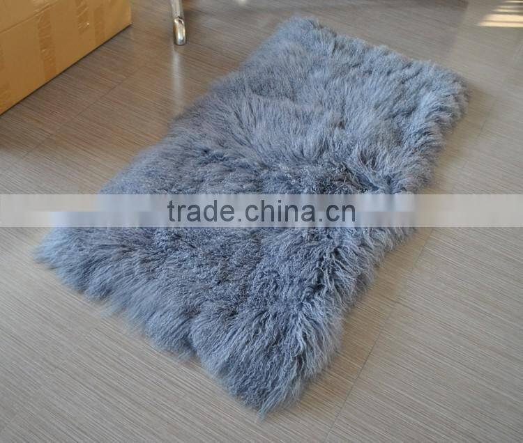 YR915 Genuine Mongolian Lamb Fur Blanket/Warm Winter Room Footcloth