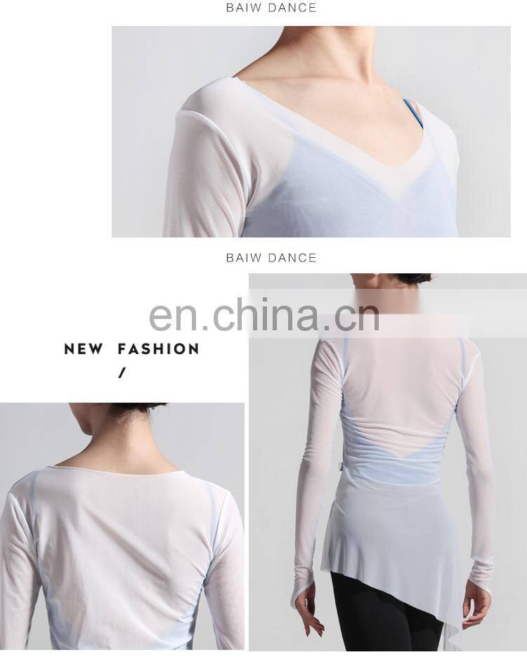 117120108 Pull on Mesh Ballet Dance Tops