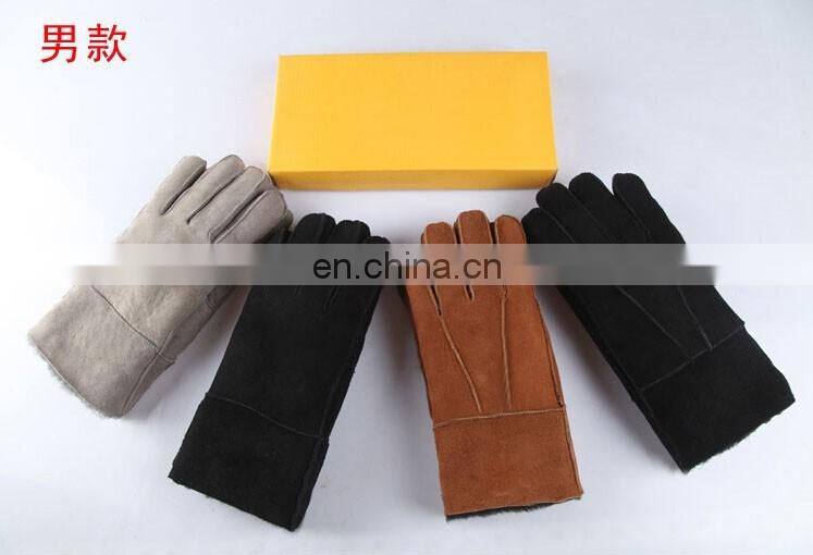 Factory wholesale 100% real sheepskin fur gloves