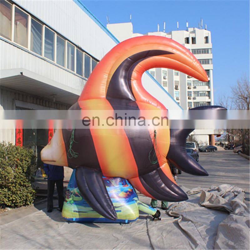 5m High inflatable fish mascot for city parade Decoration sam yu 1886