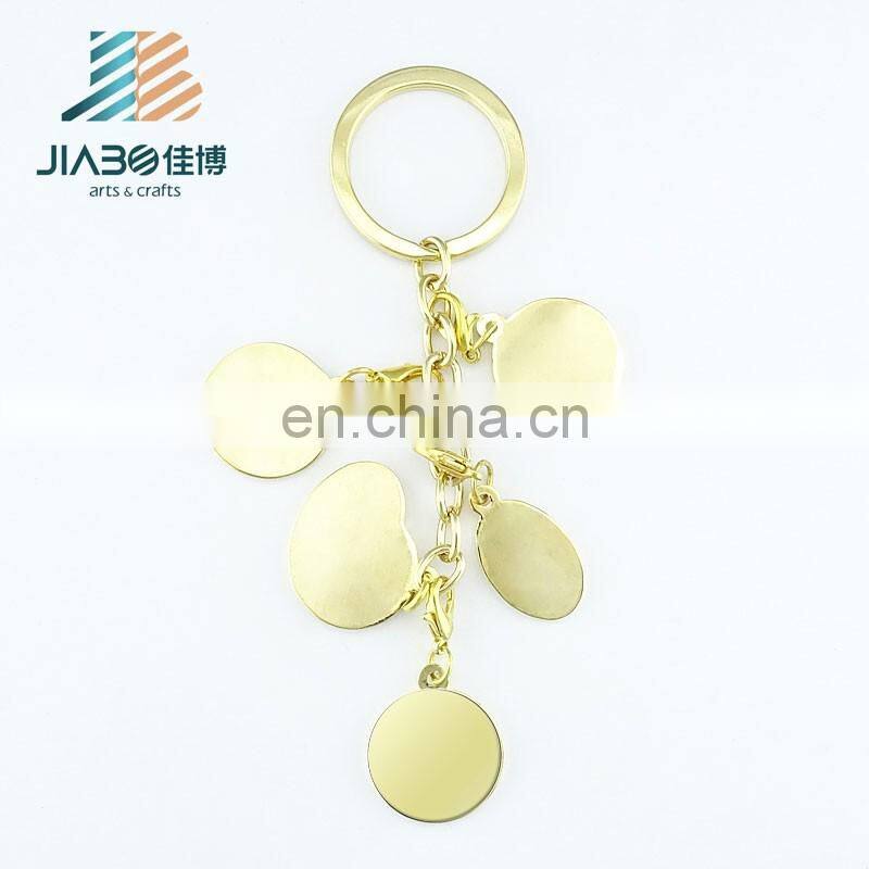 promotional custom made gold plating enamel metal keychain