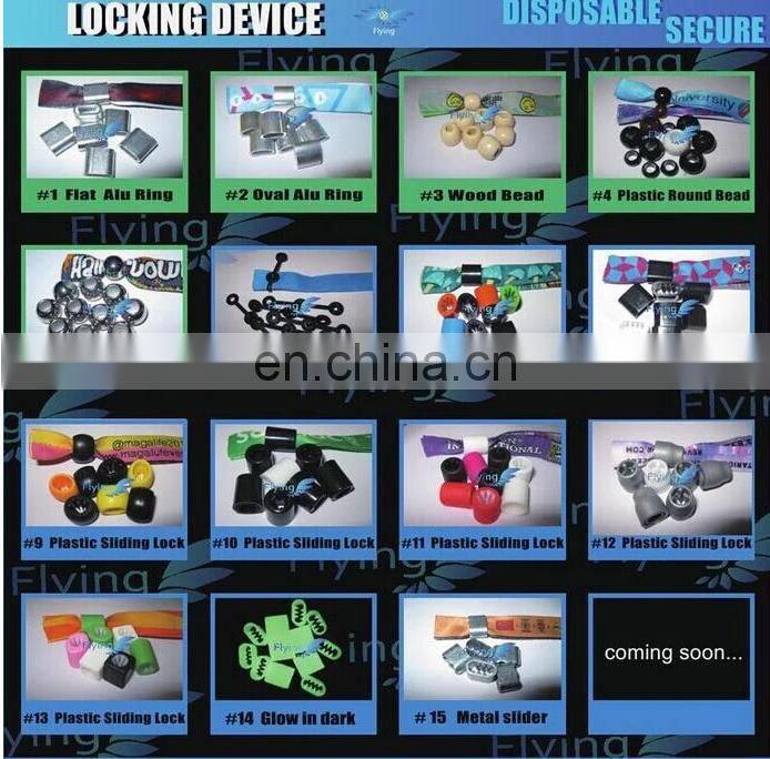 Good Wearing Festival Fabric Wristbands, Soft Smooth Custom Wristbands with Logo in Cheap Selling