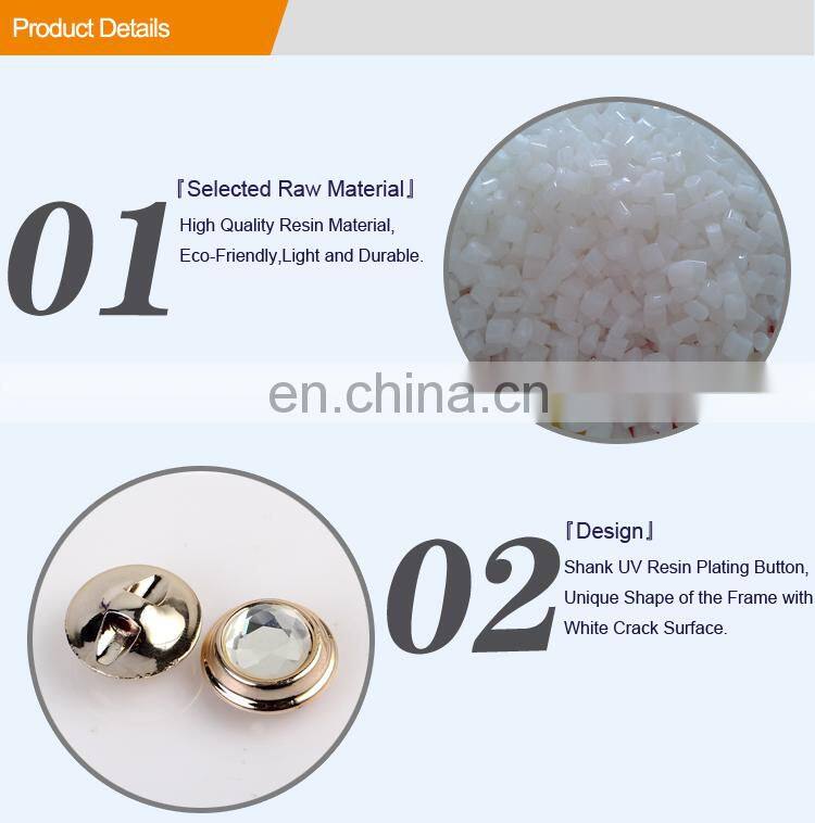 UV Plating Resin Button for Shirt cloth BA60377