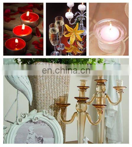 Set of crystal candle holders 5 arms glass candle flame protectors candlestick