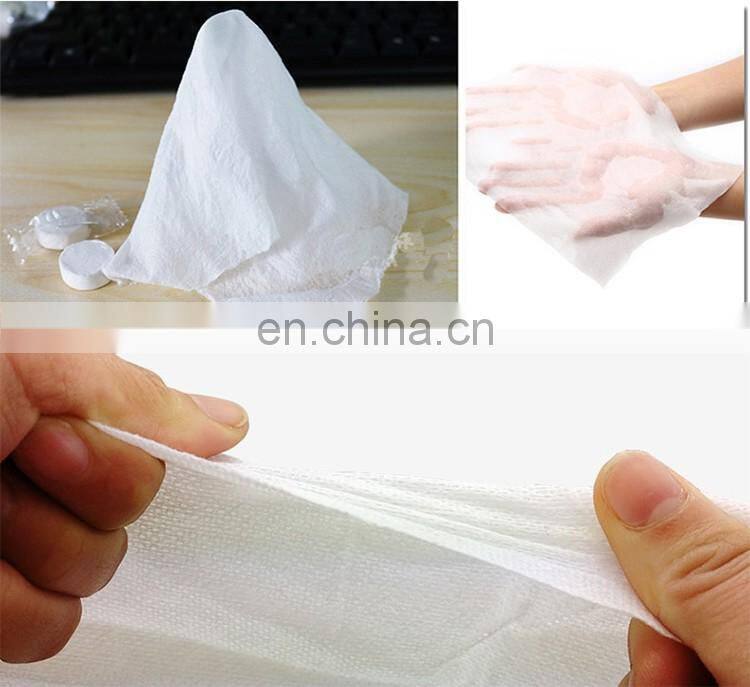 China 4.0cm round nonwoven cleaning wipes