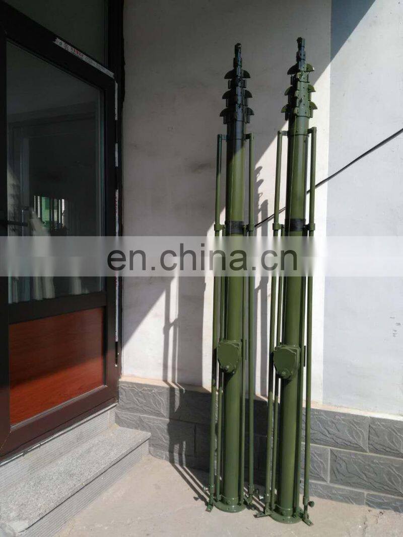 30kg load high winch telescopic pole extension mast hand lifting18m