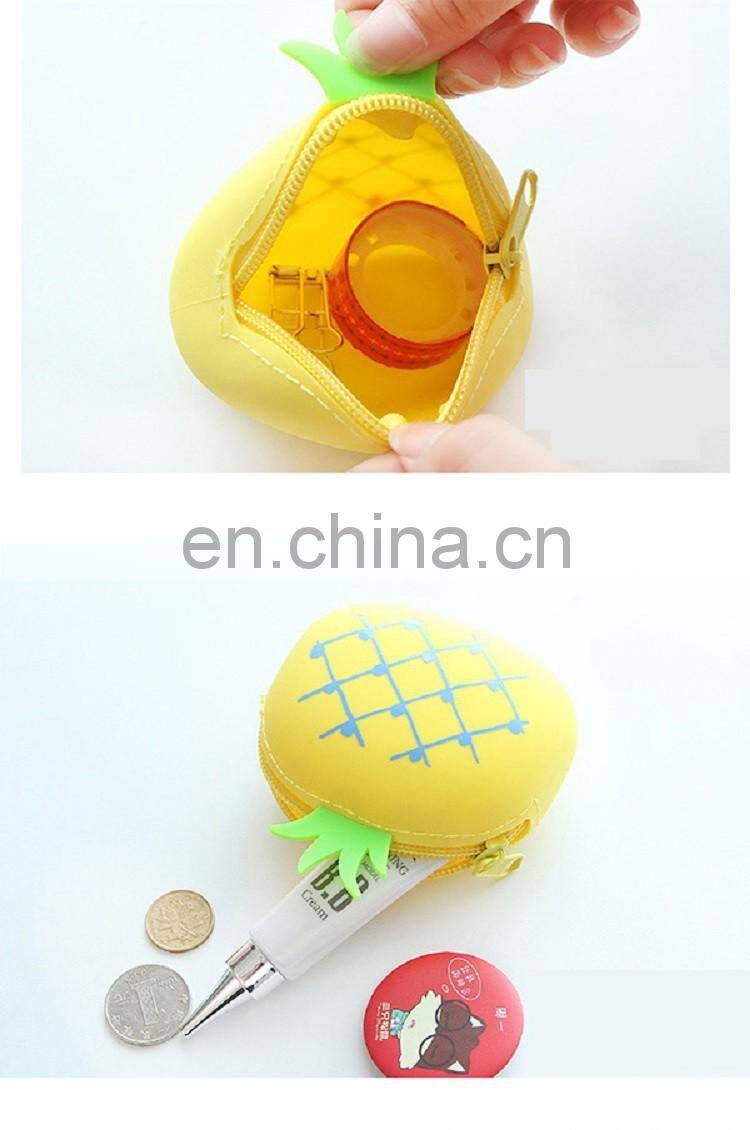 Fashionable Zipper Key Bag Korean Style Animal Cartoon Shape Silicone Coin Purse