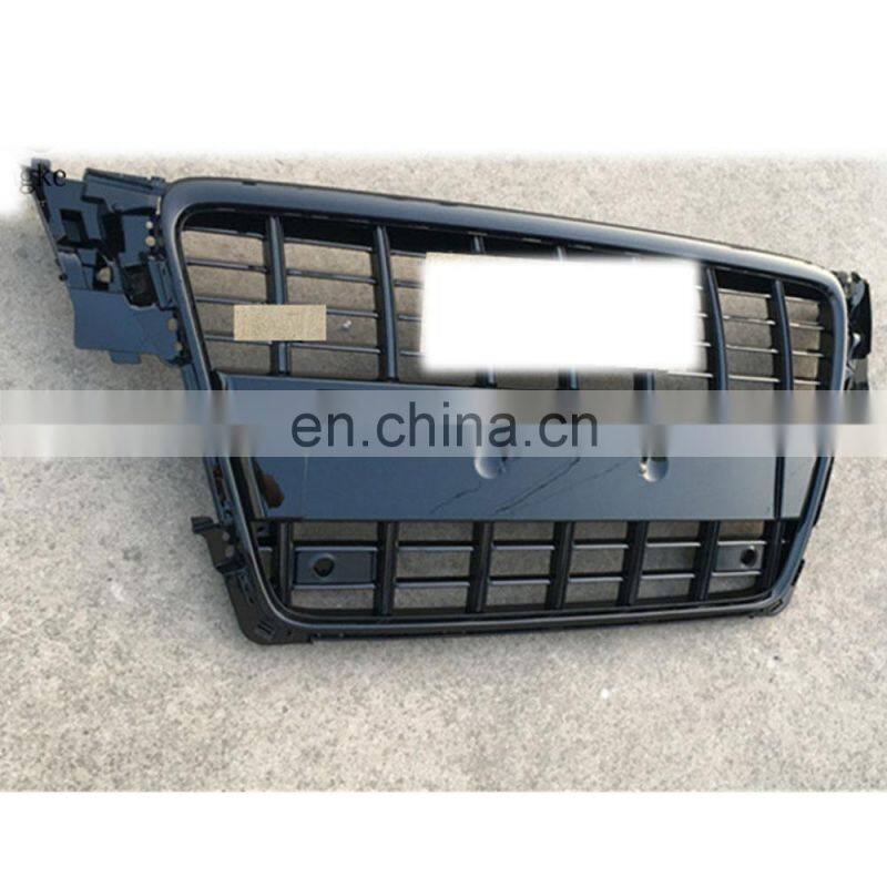 Black Frame Front Bumper Grill Radiator Grille 2009-12 For Audi A4 B8 S4 Style