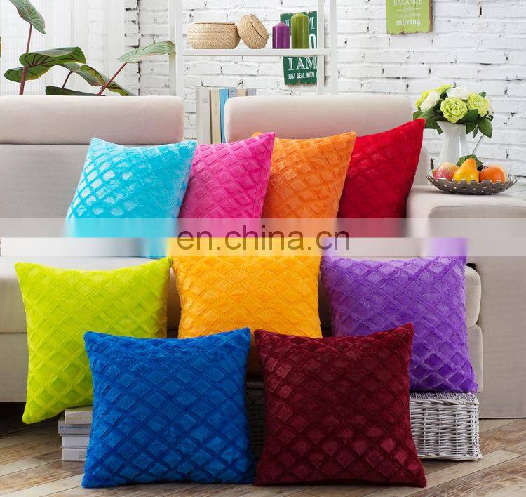 Home decorative plush throw  pillow covers for bed sofa