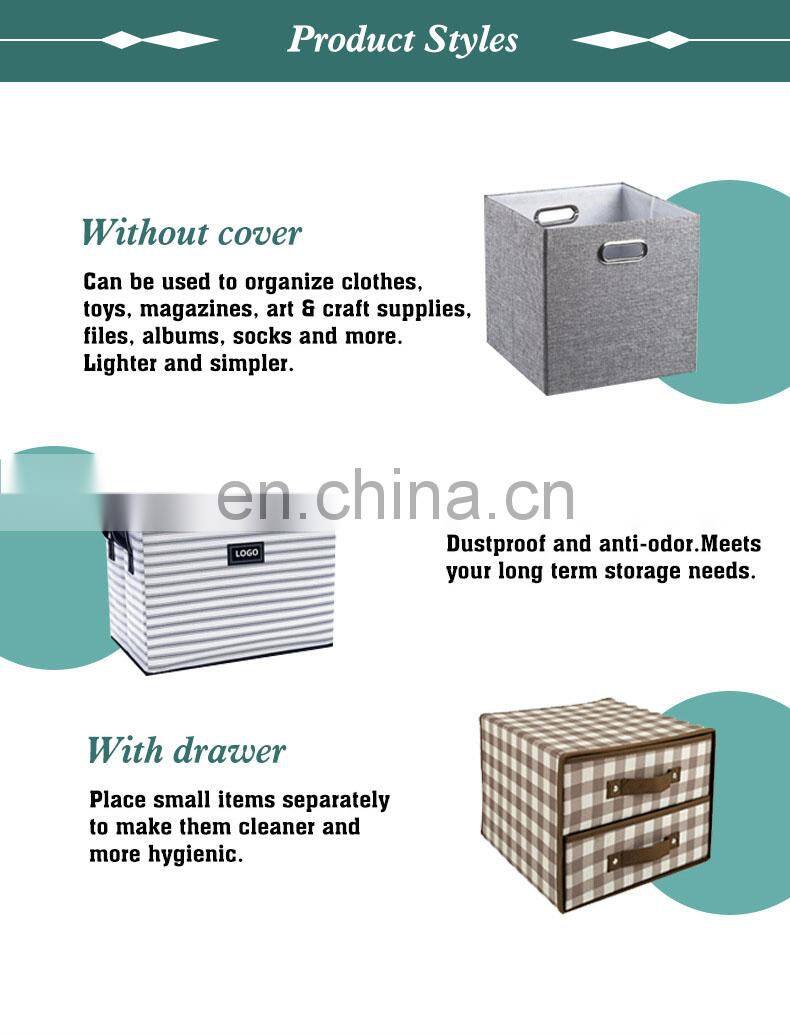 Decorative living room serviette home organizer closet fabric home foldable cloth felt storage box